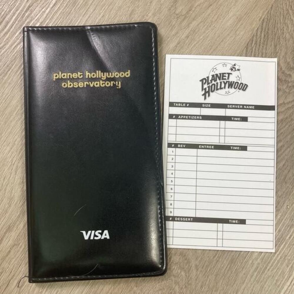 Planet Hollywood Observatory Black Card Holder with Note Pad‎ Vintage Restaurant